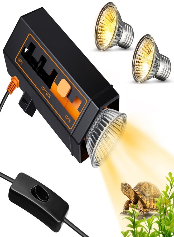 GOZILLA Reptile Hear Lamp,Turtle Lamp with 25W+35W UVA/UVB Turtle Light Bulb,Hexagonal Turtle Basking Spot Light Distance Adjustable, Reptiles Basking Light for Turtles,Lizard,Snake and Chameleon. - Image 1